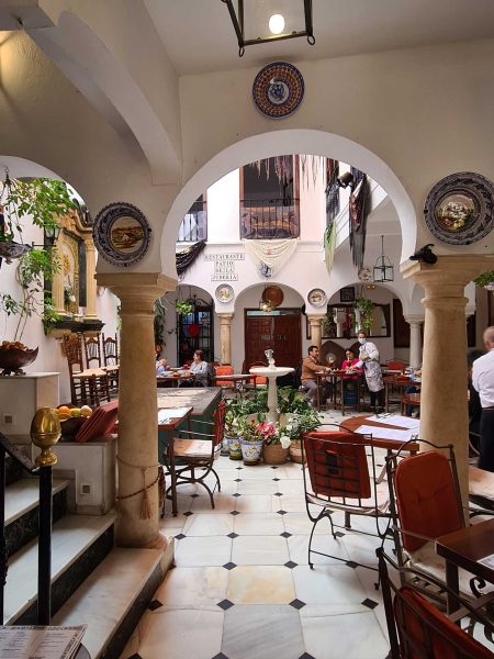 Pflanzen im Patio des Restaurante Patio de la Judería – Wohnmobil-Rundreise Spanien