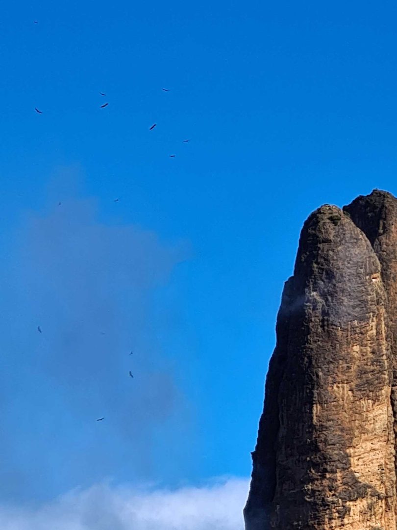 Geier kreisen um die Felsennadel von Riglos – Wohnmobil-Rundreise Spanien